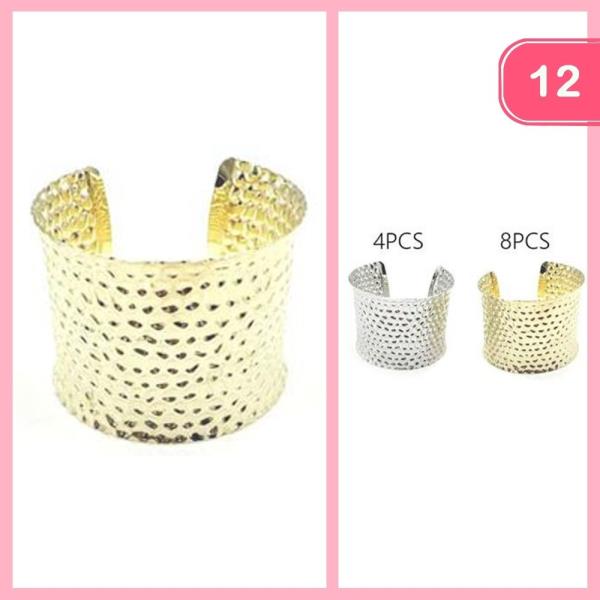 TEXTURED CUFF BRACELET (12 UNITS)