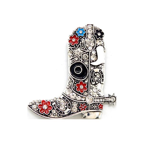 DECORATIVE COWBOY BOOT BROOCH