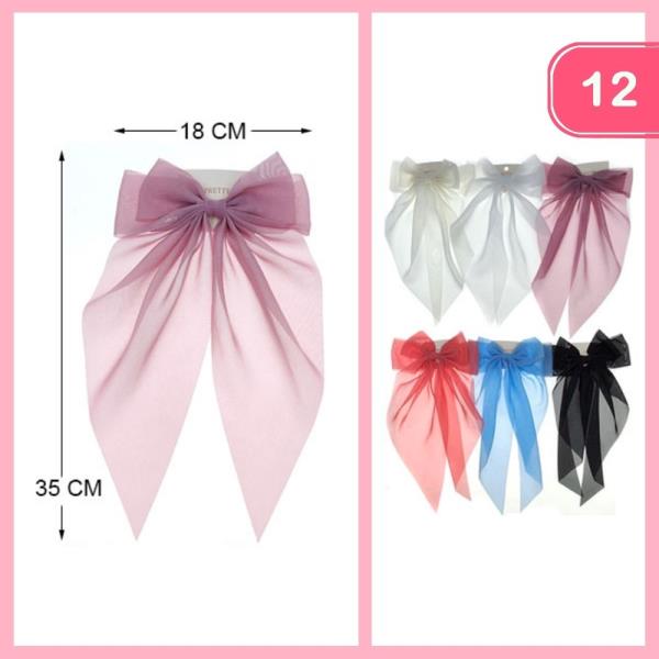 LONG TAIL HAIR BOW (12 UNITS)