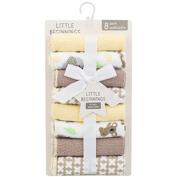 8PC LITTLE BEGINNINGS WASHCLOTHS KOALA SET