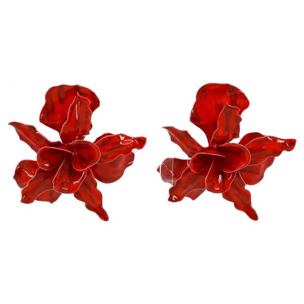 RESIN FLORAL STATEMENT STUD EARRING