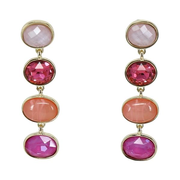 STONE PEARL MIX DROP EARRING