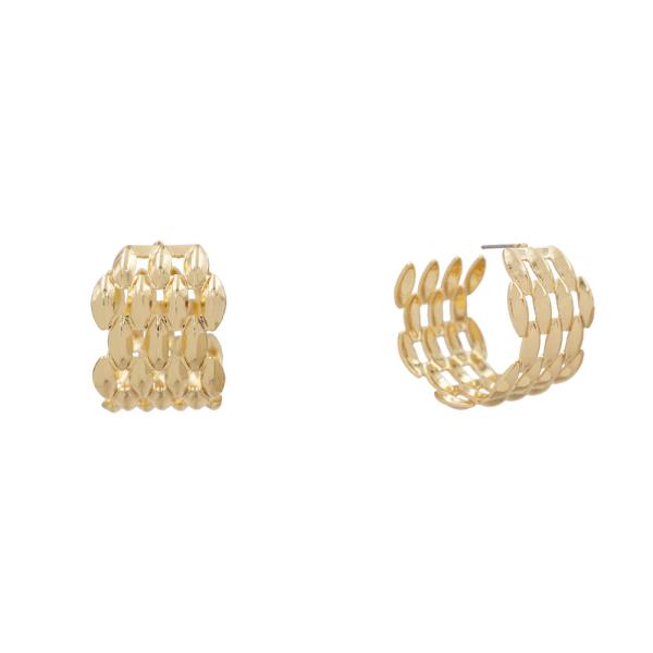 METAL MULTI ROW HOOP EARRING