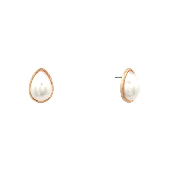 PEARL TEARDROP STUD EARRING