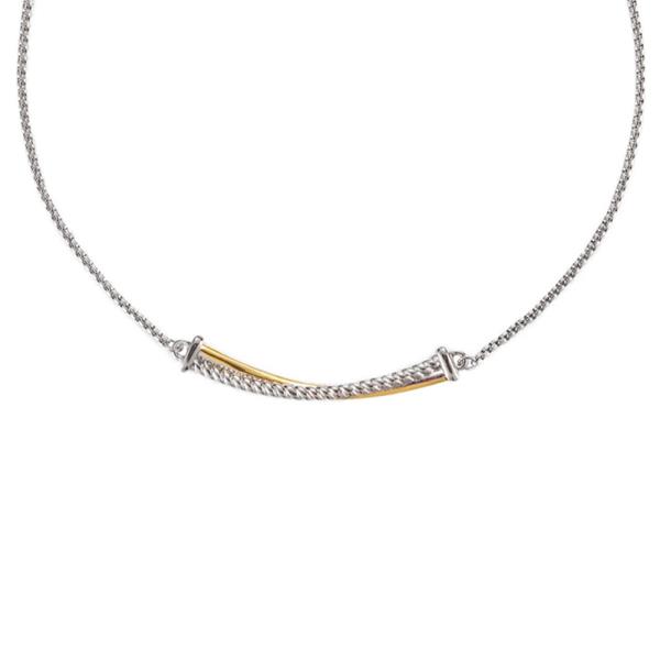 TWO TONE BAR NECKLACE