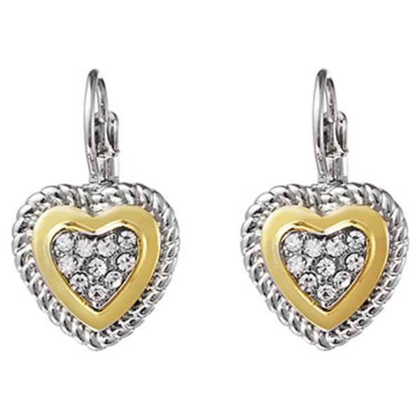 TWO TONE CZ EARRING