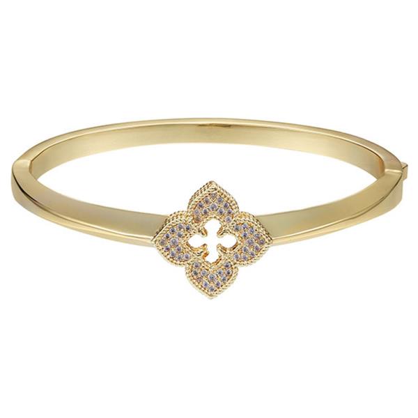 GP CZ PUSH LOCK BANGLE BRACELET