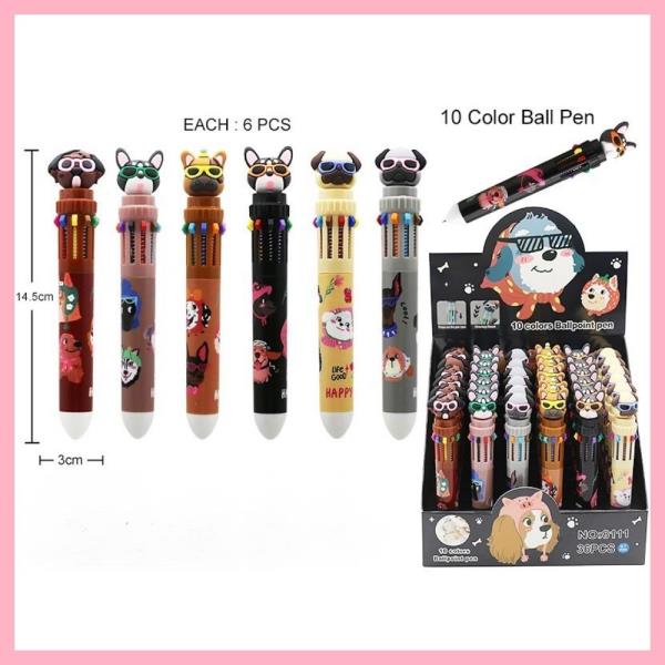 ANIMALS MULTI COLOR PEN (36 UNITS)