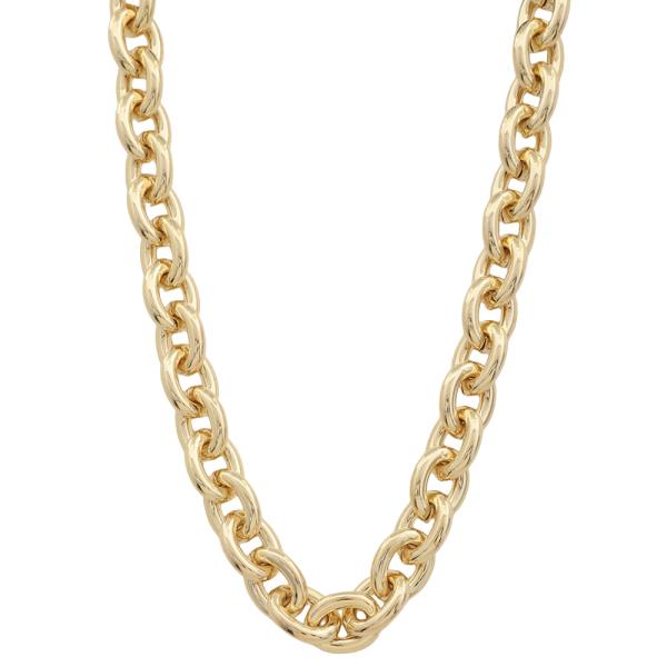 SODAJO CIRCLE LINK GOLD DIPPED NECKLACE