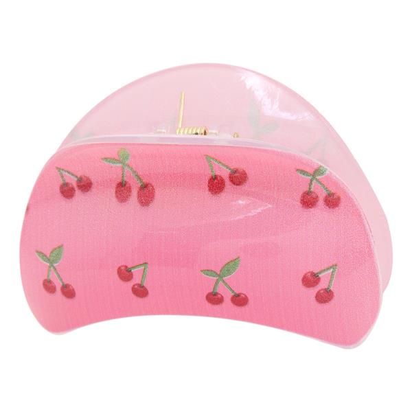 CHERRY PRINT HAIR CLAW CLIP