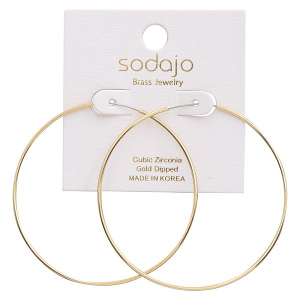 SODAJO HOOP GOLD DIPPED EARRING