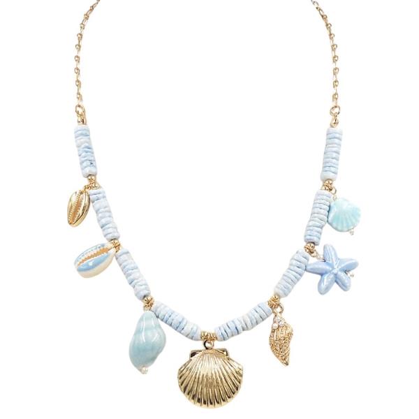 CERAMICS SEA LIFE CHARM NECKLACE
