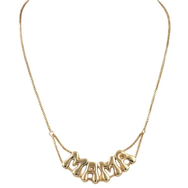 MAMA METAL LETTER NECKLACE