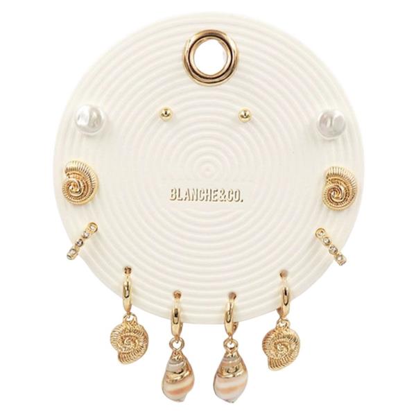 ACRYLIC FLOWER LINEAR DROP EARRING