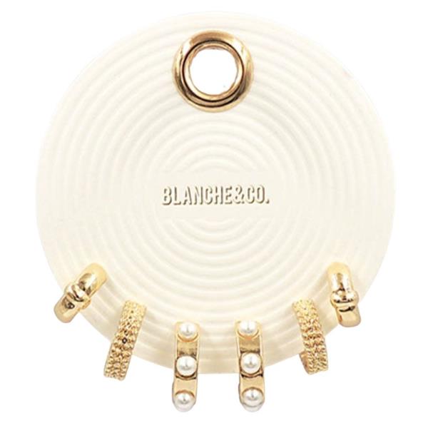 3PRS PEARL HOOP EARRING SET