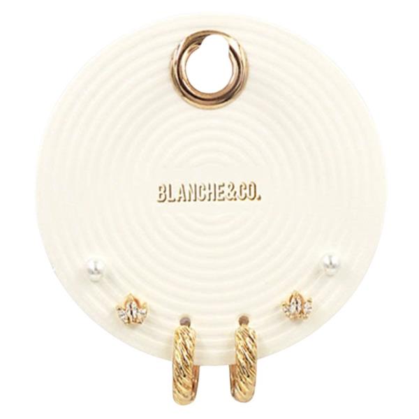 3PRS TWIST HOOP EARRING SET