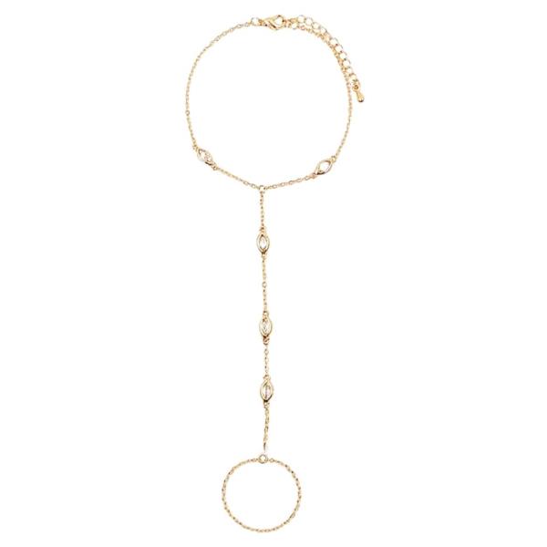 SHAPED BEZEL SETTING HAND CHAIN