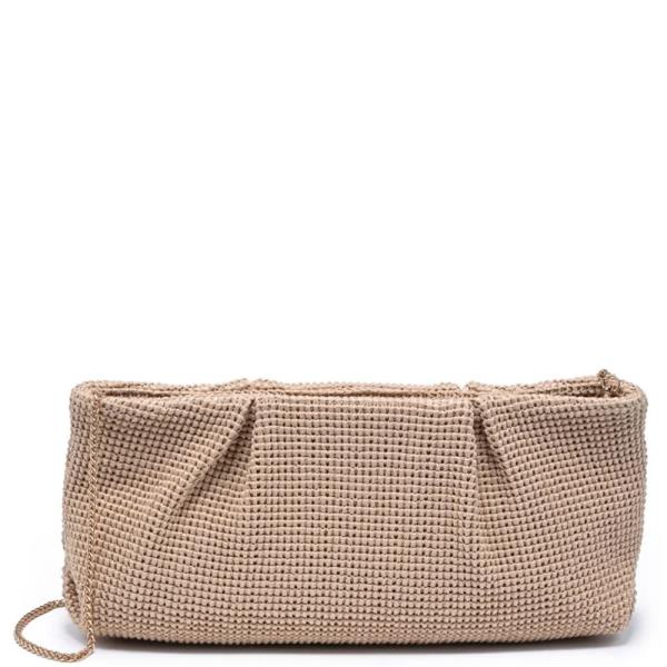 HANDWOVEN TEXTURED FRANNY SEASONAL CLUTCH BAG