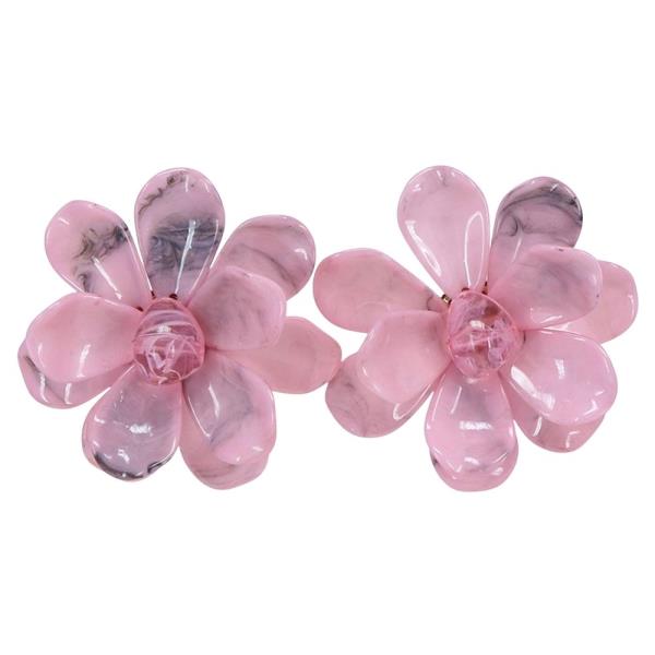 RESIN FLORAL STUD EARRING
