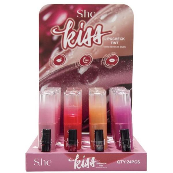 SHE MAKEUP KISS LIP AND CHEEK TINT (24 UNITS)