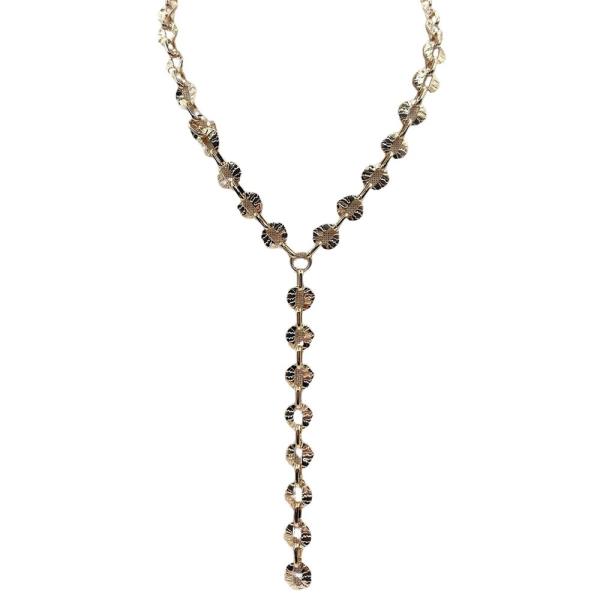 TEXTURED CHAIN Y NECKLACE