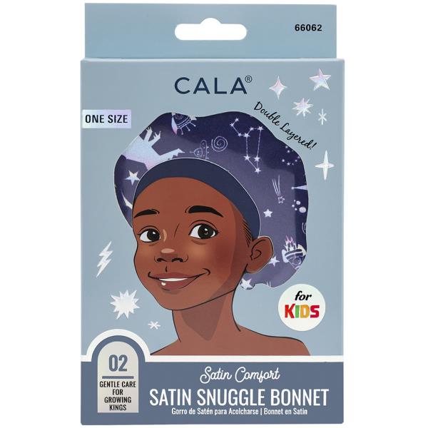 CALA FOR KIDS SATIN SNUGGLE BONNET DINO CONSTELLATION