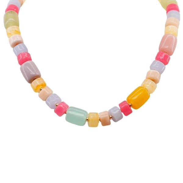 MULTI BEAD RESIN NECKLACE