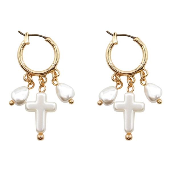 CROSS PEARL EARRING