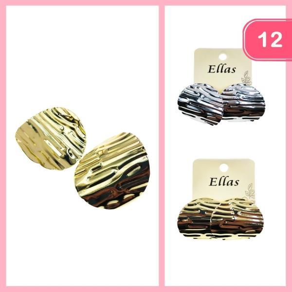 HAMMERED POST EARRING (12 UNITS)