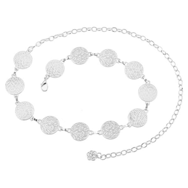 METAL FILIGREE DISC CHAIN BELT