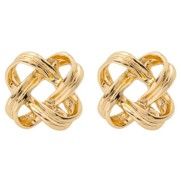 METAL KNOT STUD EARRING