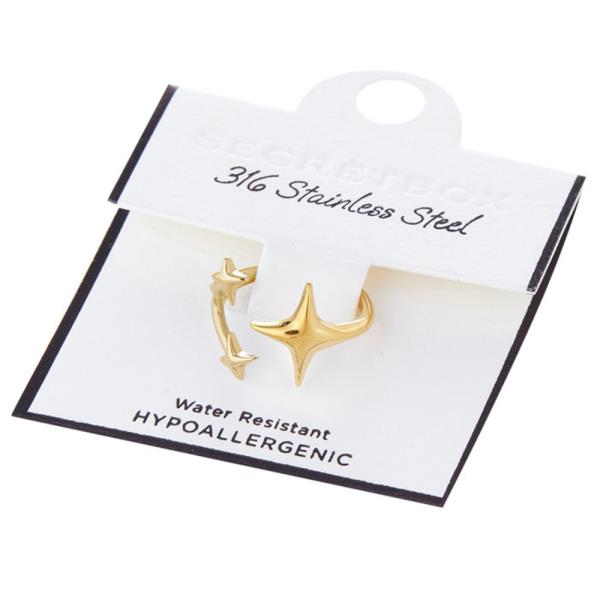 SECRET BOX STAINLESS STEEL NORTH STAR OPEN RING