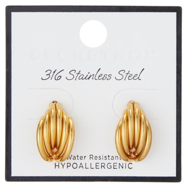 SECRET BOX STAINLESS STEEL EARRINGS