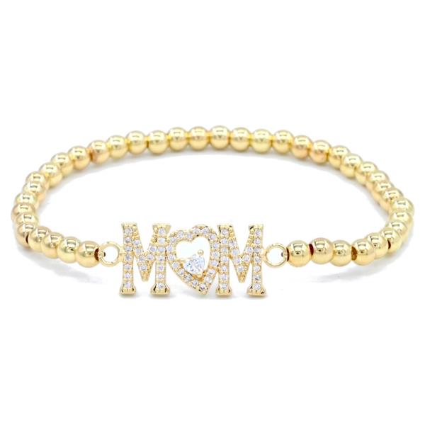 STAINLESS STEEL BALL MOM STRETCH OUT BRACELET