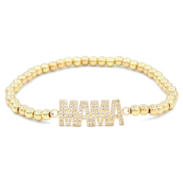 STAINLESS STEEL BALL MAMA STRETCH OUT BRACELET