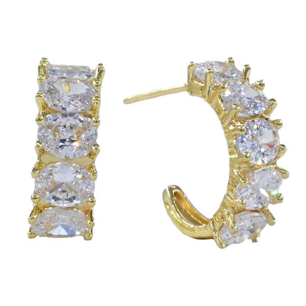 CZ HOOP EARRING