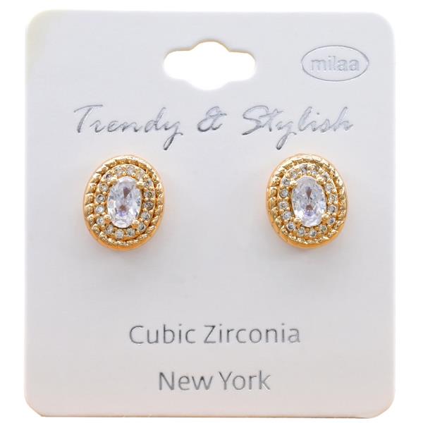 CZ POST EARRING