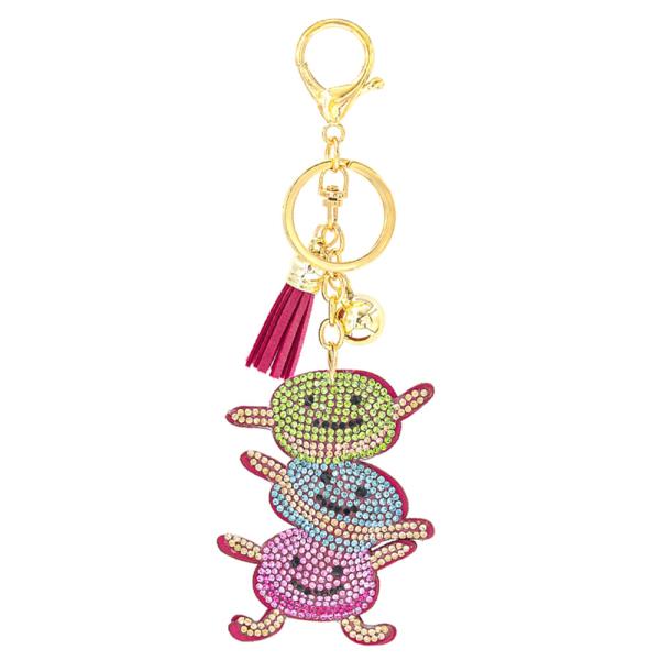 RHINESTONE MACARON KEYCHAIN