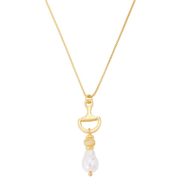 HORSE BIT PEARL NECKLACE