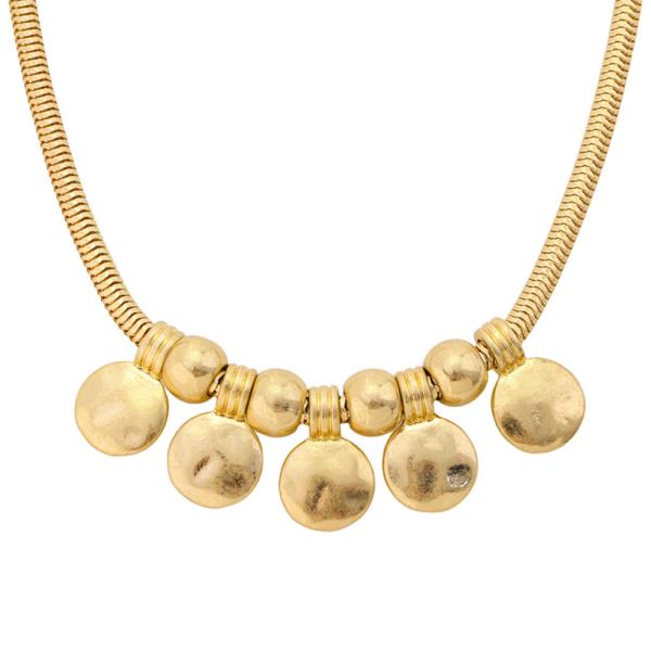 OMEGA CHAIN DISK NECKLACE