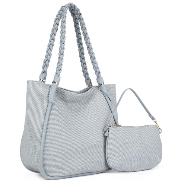 2IN1 TEXTURED SHOULDER HOBO W MINI BAG SET