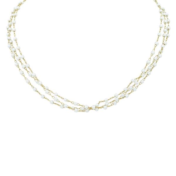 PEARL IN CHAIN LAYERED NECKALCE