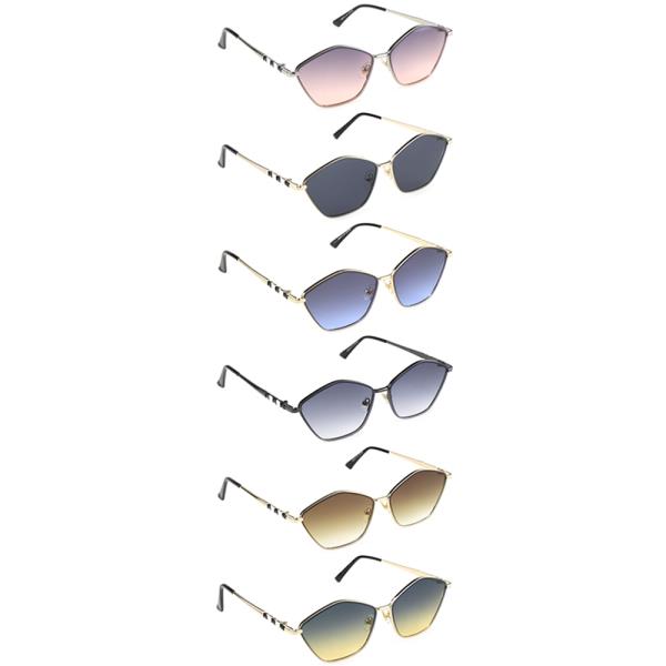 ROUND GEOMETRIC SHAPE SUNGLASSES 1DZ
