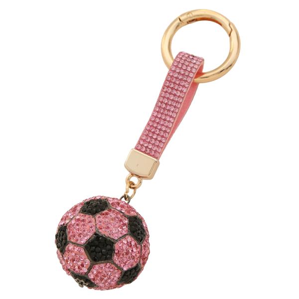 RHINESTONE SPORTS BALL KEYCHAIN