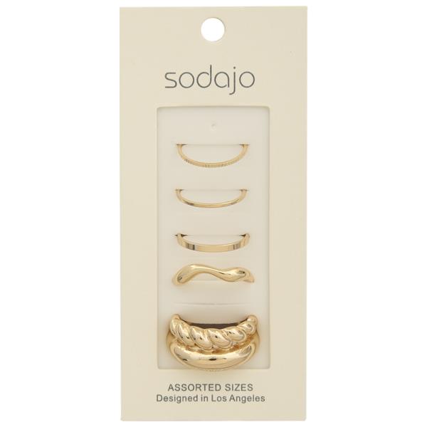 SODAJO ASSORTED METAL DESIGN RING SET