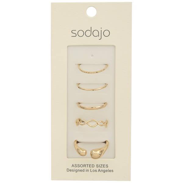 SODAJO ASSORTED METAL DESIGN RING SET