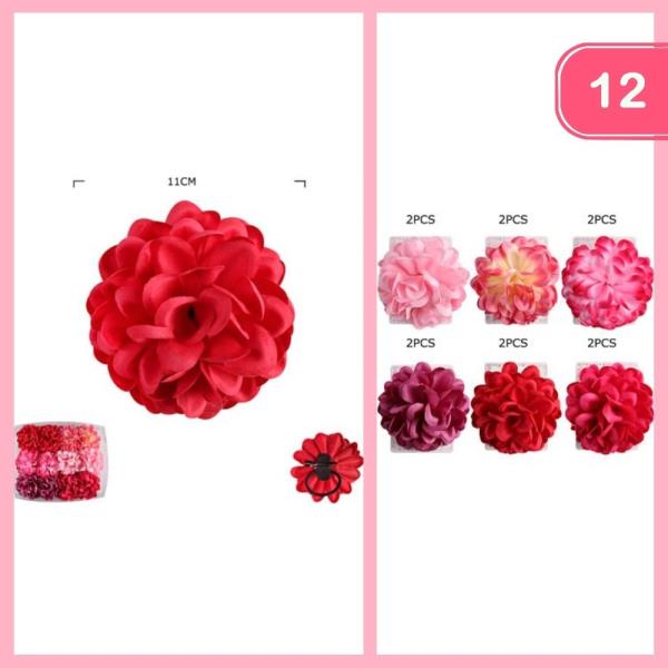 ARTIFICIAL FLOWER HAIR TIE (12 UNITS)