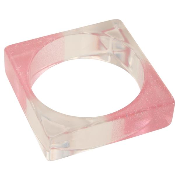 RESIN GRADATION SQUARE BANGLE BRACELET