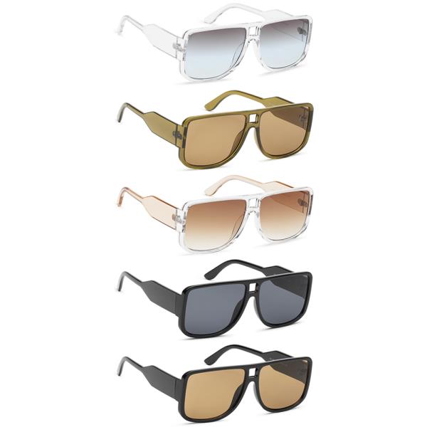 MODERN FLAT SQUARE SUNGLASSES 1DZ
