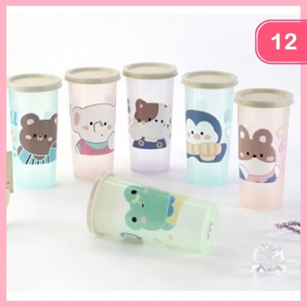 CUTE ANIMAL PRINT CUPS (12 UNITS)
